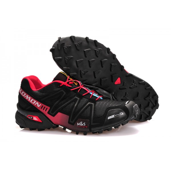 Salomon Men Speedcross 3 CS Trail Running In Black Red Shoes