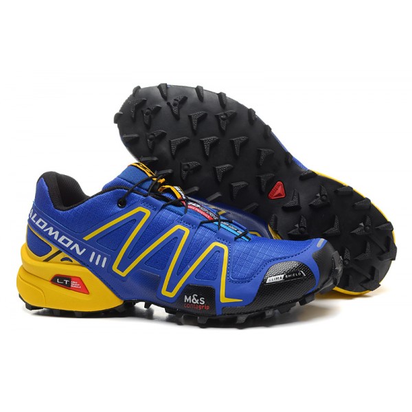 Salomon Speedcross 3 CS Trail Running In Blue Yellow Shoes