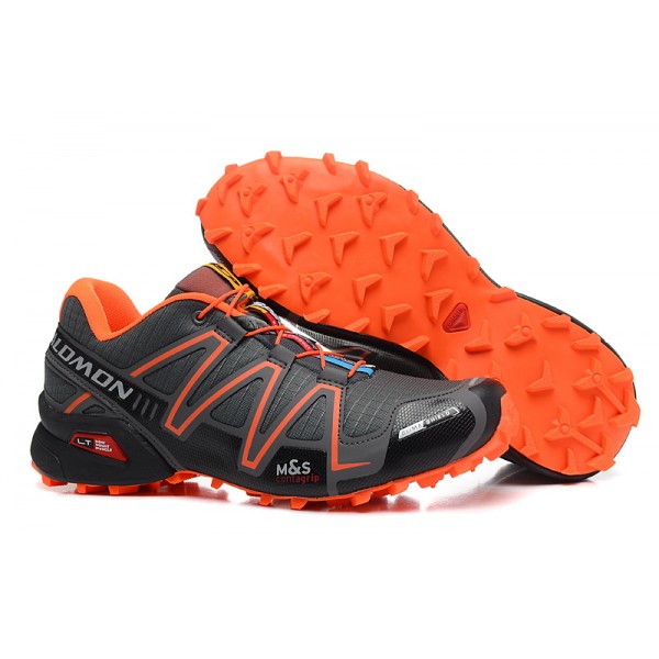 Salomon Speedcross 3 CS Trail Running In Deep Gray Orange Shoes