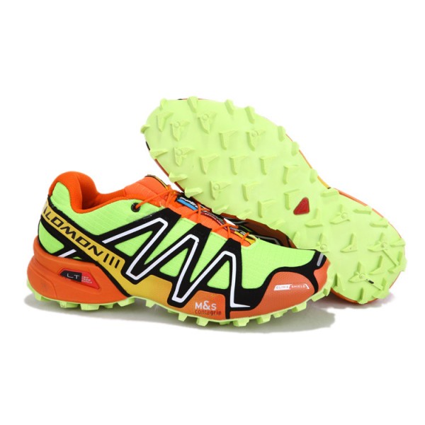 Salomon Speedcross 3 CS Trail Running In Fluorescent Green Orange Shoes