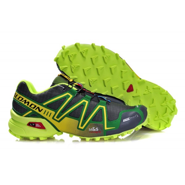Salomon Speedcross 3 CS Trail Running In Grey Green Shoes