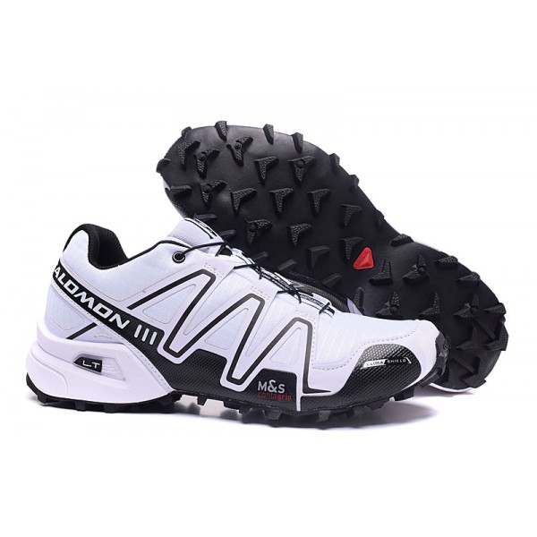 Men's Salomon Shoes Speedcross 3 CS Trail Running In White Black