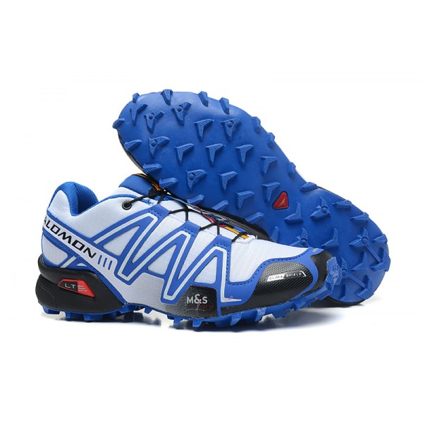 Salomon Speedcross 3 CS Trail Running In White Blue Shoes