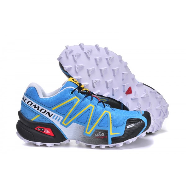Salomon Speedcross 3 CS Trail Running In Blue Yellow Black Shoes