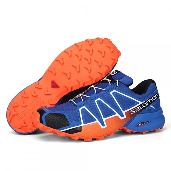 Salomon Speedcross 4 Trail Running In Orange Blue Shoes
