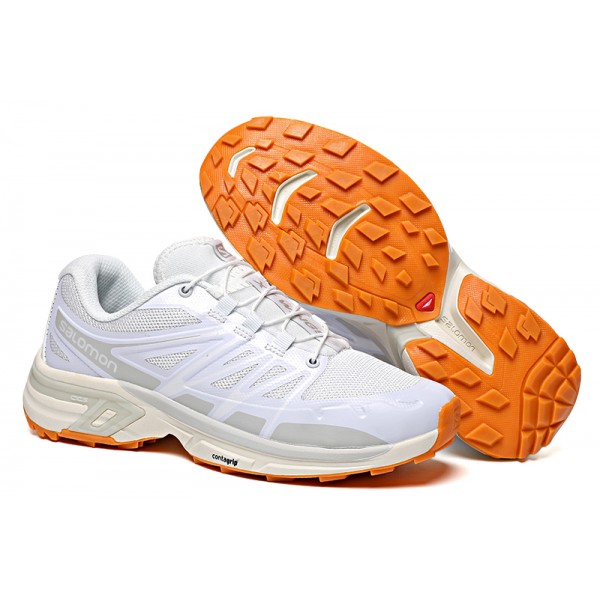 Women's Salomon Shoes XT-Wings 2 Unisex Sportstyle In Gray White Orange