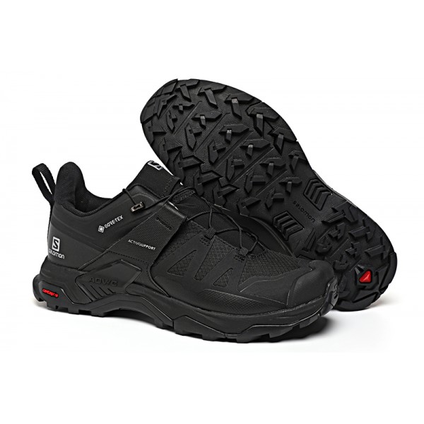 Men's Salomon Shoes X Ultra 4 Gore-Tex Hiking In Full Black