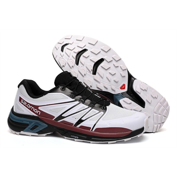 Men's Salomon Shoes XT-Wings 2 Unisex Sportstyle In White Wine Black