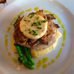 Pork loin, braised shoulder, maple apple butter, caramelized shallot mousseline