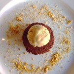 Chocolate paté, burnt marshmallow ice cream