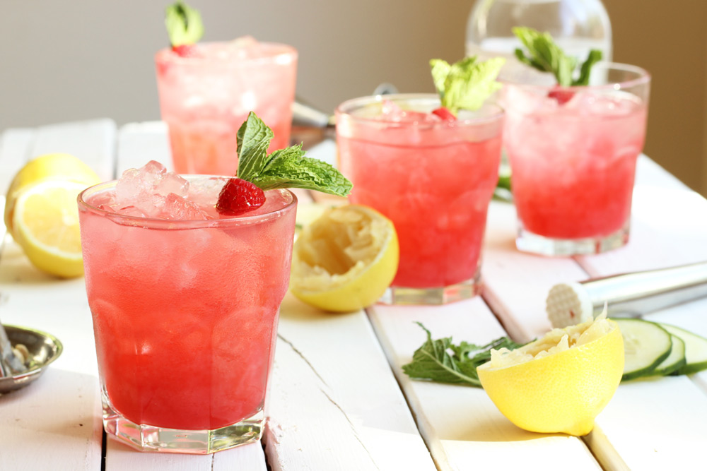 Raspberry Cucumber Mint Punch