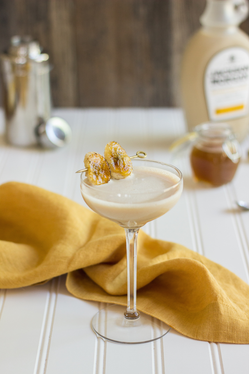 Monkey Business // A cocktail with cream liqueur, bourbon, and a cinnamon-banana simple syrup // The Shared Sip